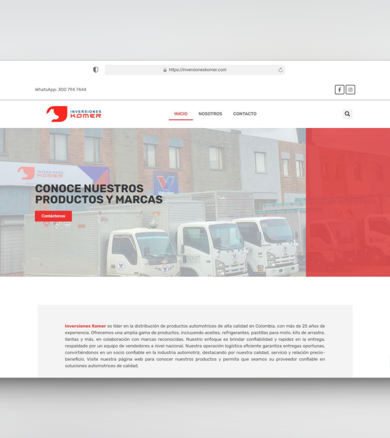 lnversiones komer - Webpage